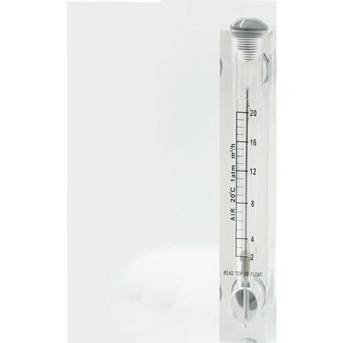 2-20m3/h 1/2" BSPT Male Thread PMMA Panel Type Gas Float Flowmeter Air Flow Meter Rotameter Without Control Valve