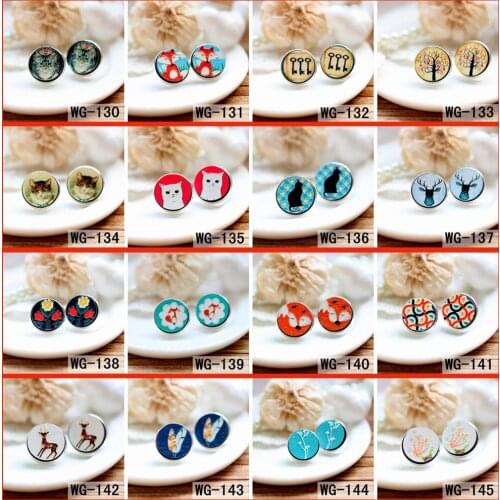 10pcs (130-145)Unique 3D Embossed 16mm Round Coloured Drawing pattern Laser Cut wood Cabochon DIY for Rings, Earring,Hair pin WG