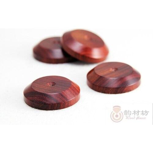 4 pcs Rosewood D33 Speaker Spikes Mat, Speaker Spike Shoes Pads , HiFi Feet