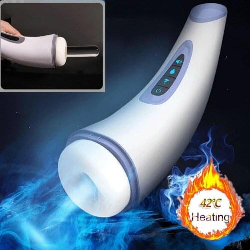Automatic Powerful Sucking Male Masturbator Automatic Vacuum Suck Heating Vibration Penis Training Adult Oral Sex Toys for Men