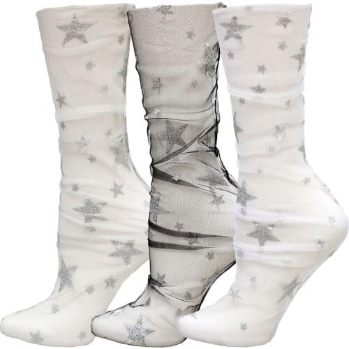 Fishnet Socks for Women Casual Hollow Mesh Socks Womens Summer Fashion Rainbow Striped Socks Lace Breathable Socks