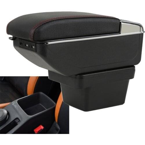 Free shipping for Chery Tiggo 3X armrest box +7USB+ double layer + light