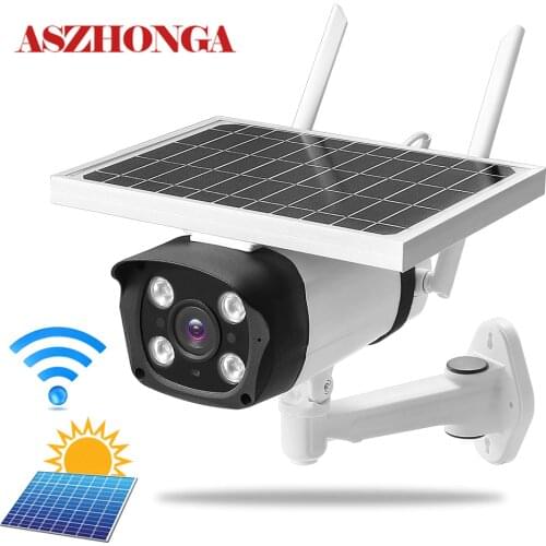 Solar Powered Wireless Wifi Security Camera Outdoor 5.5W Solar Panel IP Camera 1080P HD Night Vision Surveillance Cam