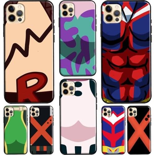 Boku no Hero Academia UA Uniform Silicone Case For iPhone XR X XS Max 5S 6S 7 8 Plus SE 2020 11 12 Pro Max Phone Cover
