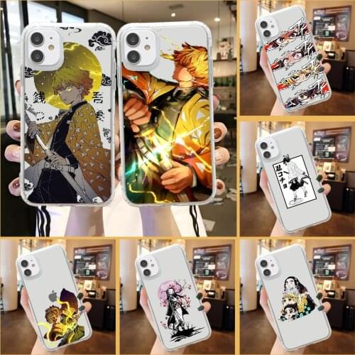 Demon Slayer Phone Case For iphone 5 5s se 2 6 6s 7 8 12 mini plus X XS XR 11 PRO MAX transparent fashion cell cover art prime
