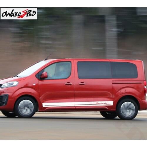 For-Citroën Jumpy Spacetourer XS M XL Mountain Edition Graphics Vinyl Decals Car Body Door Side Stripes Skirt Decor Sticker