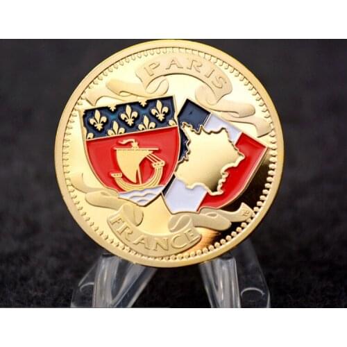 France Paris Landmark Tower triumphal Arch 100th Anniversary of the French Revolution Gold Plated Coin Value Collectibles