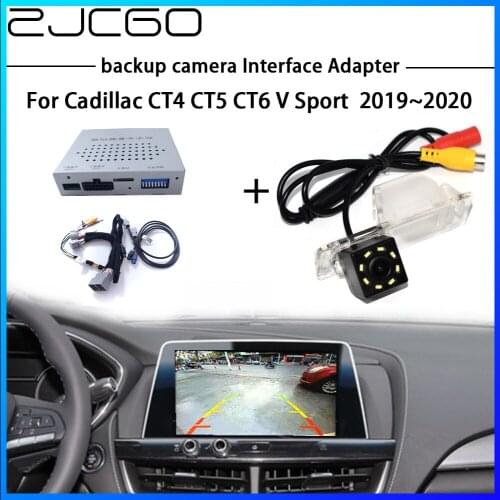 ZJCGO HD Reversing Rear Camera For Cadillac CT4 CT5 CT6 V Sport 2019~2020 Interface Adapter Backup Display Improve Decoder
