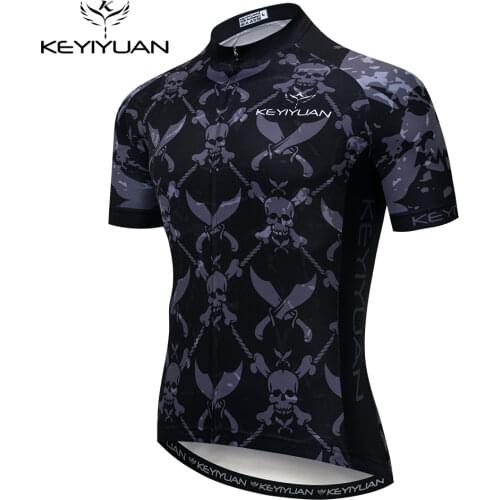 Keyiyuan 2021 Men Cycling Jersey Bike Shirt Breathable MTB Downhill Road Clothing Tops Mountain Bicycle Maillot Ciclismo