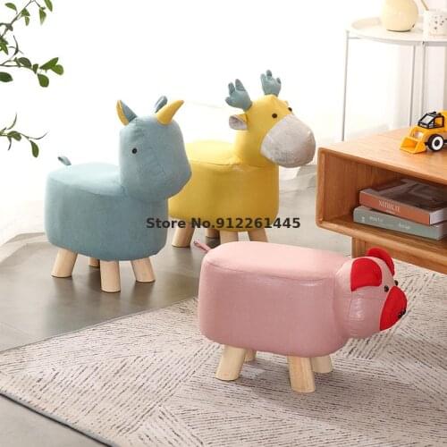 Creative Animal Fabric Small Stool Household Small Stool Cartoon Net Red Children Stool