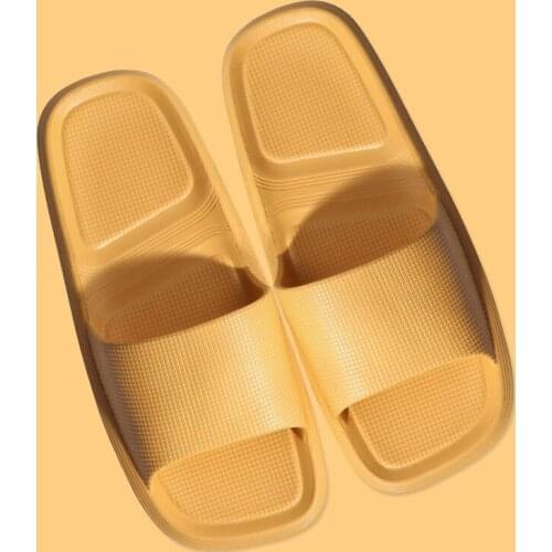 Summer Men And Women Pure Color Mute One-Piece Home Shoes EVA Anti-Skid Massage Particles Outdoor Indoor Bathing Couple Slippers