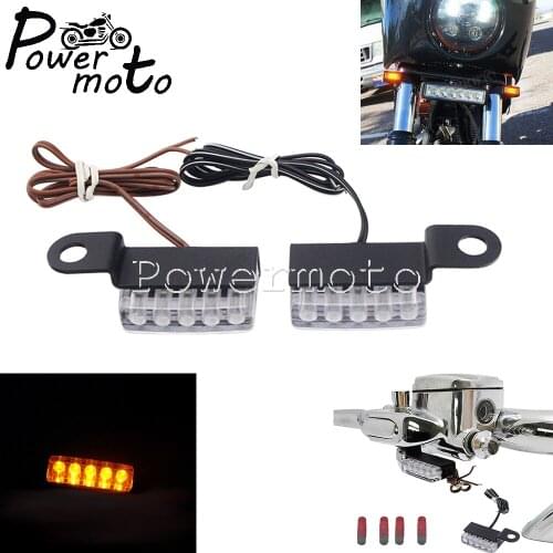 Small Motocross LED Amber Turn Signal Tail Rear Light License Plate Blinke Light for Harley Cafe Racer Honda Yamaha Scooter ATV