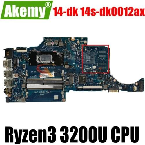 For HP DPOOO3AU 14-dk 14s-dk0012ax motherboard 6050A3068501-MB-A01 L51928-601 Ryzen3 3200U on-board tested ok 100% working