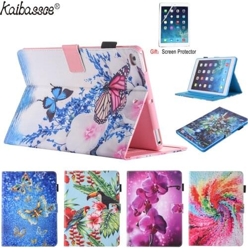 KAIBASSCE Fashion pattern painted case cover For iPad 5 6 Air1 2 9.7 inch Smart soft TPU Case For iPad Air 10.5 inch 2019