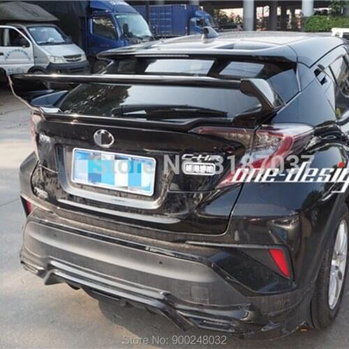 For Toyota CHR C-HR 2016 2017 2018 2019 ABS Plastic Unpainted Color Rear Roof Spoiler Wing Trunk Lip Boot Cover Car Styling
