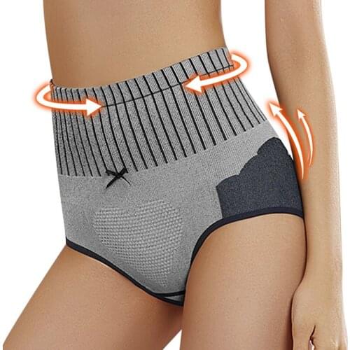 High-Waist Lace-trimmed Underwear Womens Abdomen Hips Sexy Female Briefs Breathable Seamless Panties