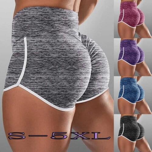 New Women Sport High Waist Fitness Shorts Seamless Fitness Yoga Shorts Tight Ass Yoga Running Shorts Gym Leggings Plus
