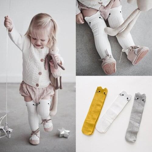 Oklady Baby Kid Girls Boys Toddler Socks Leg Cute Animals Cotton Knee High Socks Baby Girl 0-4T