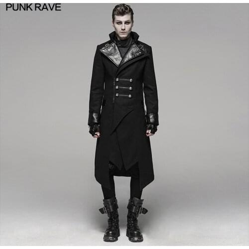 Мужские двубортные пальто PUNK RAVE China At AliExpress