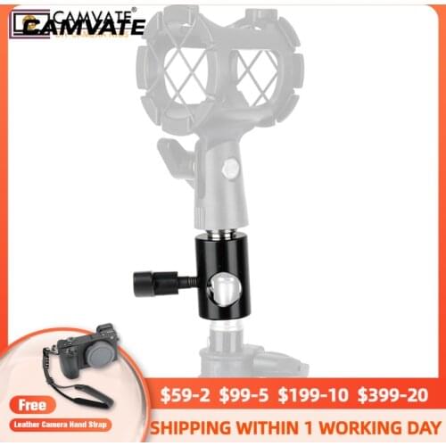 CAMVATE Aluminum Alloy Light Pole Connector With Microphone Screw 1/4" Female To 5/8" Male For light Pole / Microphone Bracket