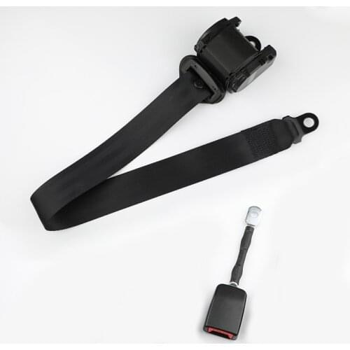 Safety 3 Point Inertia Seat Belt Kit Safety Bolted Seat Belt Car Auto Bus Truck Van Taxi Interior Accessories Black Durable 2.7M