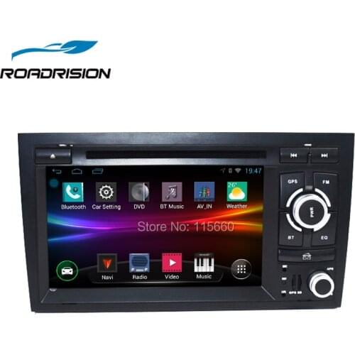 RoadRision 2Din Car DVD Player Android 6.0 for Audi A4 2002-2008 S4/Seat Exeo with Wifi GPS Navigation Bluetooth Auto Radio RDS