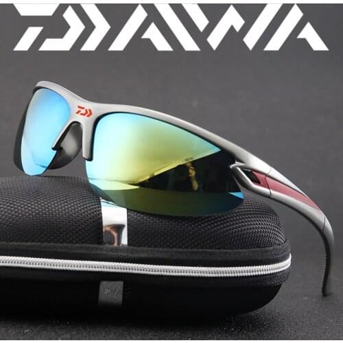 DAIWA UV Protection Fishing Glasses Sport Polarized Sunglasses Men UV400 Rectangle Outdoor Driving Sun Glasses