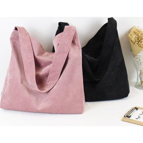 Corduroy Sail Bag Simple Solid Color Literature And Art Shoulder Bag Net Red Leisure Fashion Forest Luxury Designer Handbag