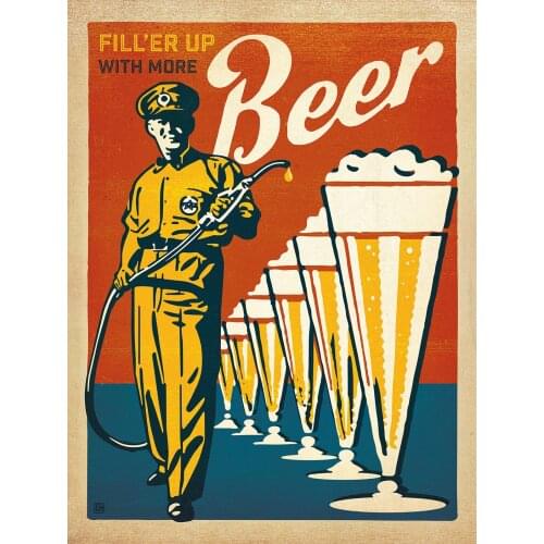 BEERS VINTAGE Photo Art Film Print Silk Poster for Your Home Wall Decor 24x36inch