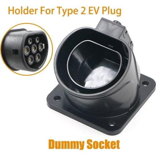 Level 2 Connector Waterproof EV Charger Cable Holster for Type2 EVSE IEC 62196-2 Station Plug Holder AC Dummy Socket