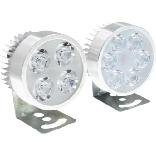 1 Pc 12/90V 4/6LED Universal Motorcycle Headlight Spot Light DRL Driving Fog Lamp Headlamp Front Light Bulbs Waterproof