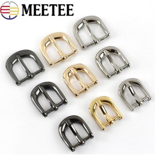 10Pcs 14/16/20mm Metal Buckles for Bags Strap Webbing Belt Adjustment Pin Buckle DIY Leather Crafts Repair Handbag Accessories