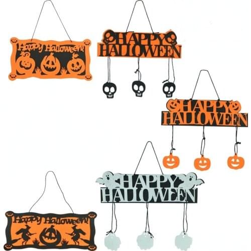 10pcs Halloween Masquerade Haunted House Scene Pumpkin Skull Tag Family Shopping Mall Holiday Atmosphere Decoration Supplies