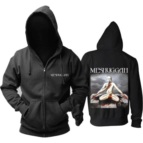 16 Designs Zipper Sweatshirt Shaman Monk Snake Meshuggah Rock Hoodies Jacket Punk Black Heavy Metal Sweatshirt Men Fleece