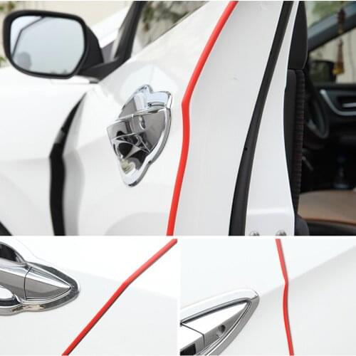 2@# SUV Universal Car Door Edge Guards Trim Styling Moulding Protection Strip Scratch Protector for Vehicle U Type Upgrade Car
