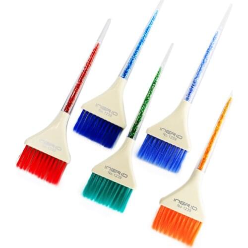 3pcs/set Color Bead Transparent Dye Brushes Hair Coloring Hairbrush Salon Tool for Hair Dyeing Bleach Tint Brush Applicator 1574