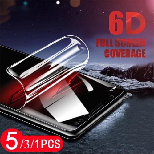 5/3/1Pcs soft full cover for xiaomi mi A3 lite screen protector hydrogel film A2 lite phone protective film smartphone Not Glass