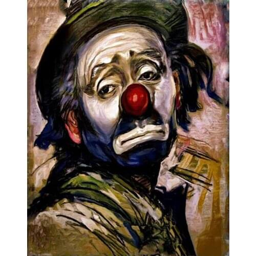 5D Diamond Painting "character Clown" Diy Full Rhinestones Drill Cross Stitch Kits Round Diamond Embroidery Home Decor Gift