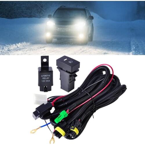 6000K 12V Fog Light Lamp Wiring Harness On/Off Socket Connector for Toyota Corolla Wiring Harness Copper Front Fog Lamp