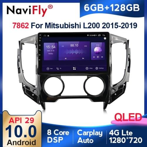 6G +128G QLED Android RDS For Mitsubishi L200 5 2015 - 2019 Car Radio Multimedia Video Player Navigation GPS No 2din 2 din dvd