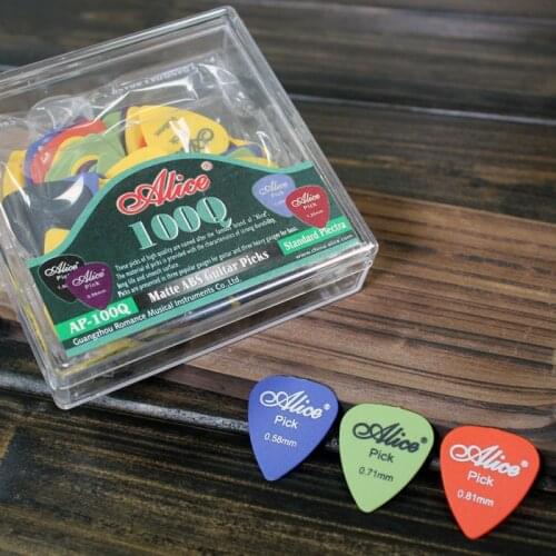 Alice AP-100Q Matte ABS Guitar Picks Guitar Snap Picks Boxed 100 Pieces Mix