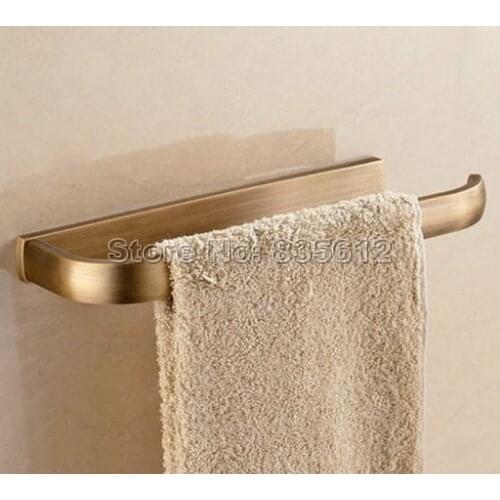 Antique Brass Towel Bar Wall Mount Towel Rack Holder Single Bar Bathroom Accessory Wba178