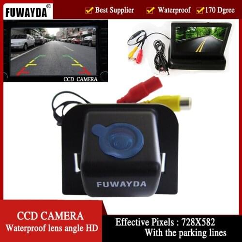 FUWAYDA 4.3 inch Car Rearview Mirror Monitor Rear View waterproof Camera Parking Assistance Reversing for 2012 Toyota Prius