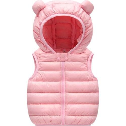 Children cotton vest clothes autumn/winter kids baby girls down cotton coat baby boys hooded jacket sleeveless vest fashion