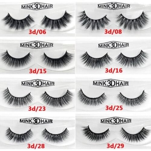 Dibos 1 pair natural false eyelashes fake lashes long makeup 3d mink lashes eyelash extension mink eyelashes for beauty