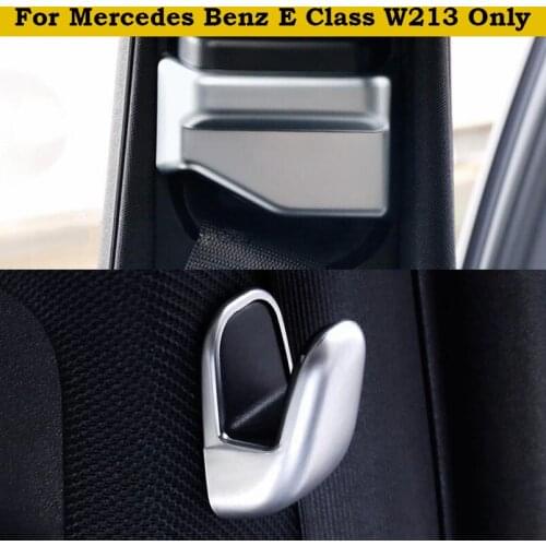 For Mercedes Benz E-Class E CLASS W213 2016 2017 2018 ABS Auto Accessory Safety Seat Belt Buckle B Pillar Hook Cover Trim