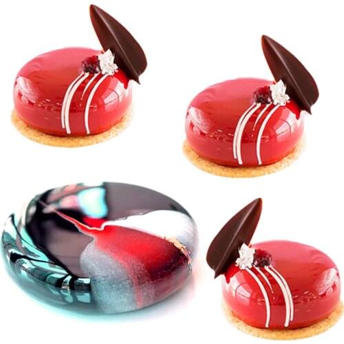 SHENHONG Oblate-Shape Mousse Moulds Food Grade Silicone Cake Molds Dessert Baking Tools Pastry Decorating Supplies Muffin Pan