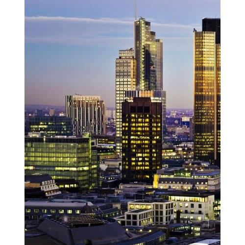 Canvas Painting Wall Art 3Pieces New York City Construction Scenery Pictures Prints Night View Poster Home Decor Modular Framed