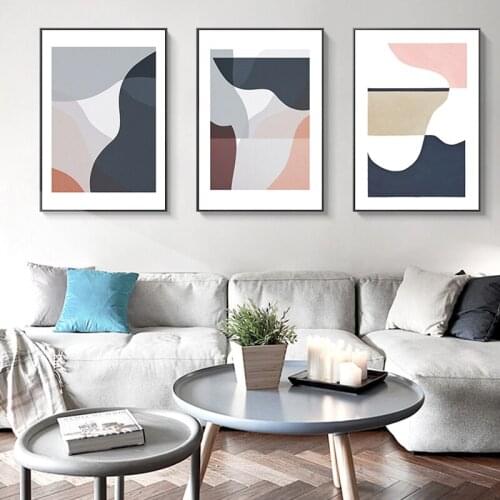 Modern Abstract Multicolor Scandinavian Wall Art Canvas Painting Prints Posters Gallery Picture Living Room Interior Home Decor