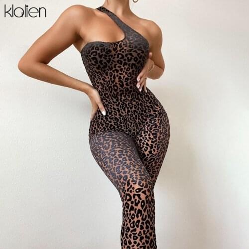 KLALIEN Women Fashion Casual Sexy See Through Sleeveless Skinny Stretch Jumpsuit 2021 New Simple Basic Wild Female Romper